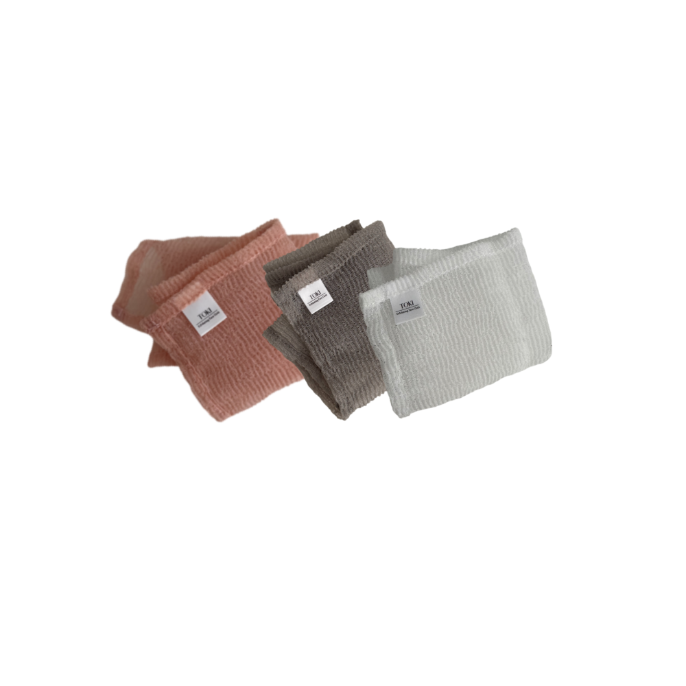 TOKI Exfoliating Face Cloth Trio (Unboxed)